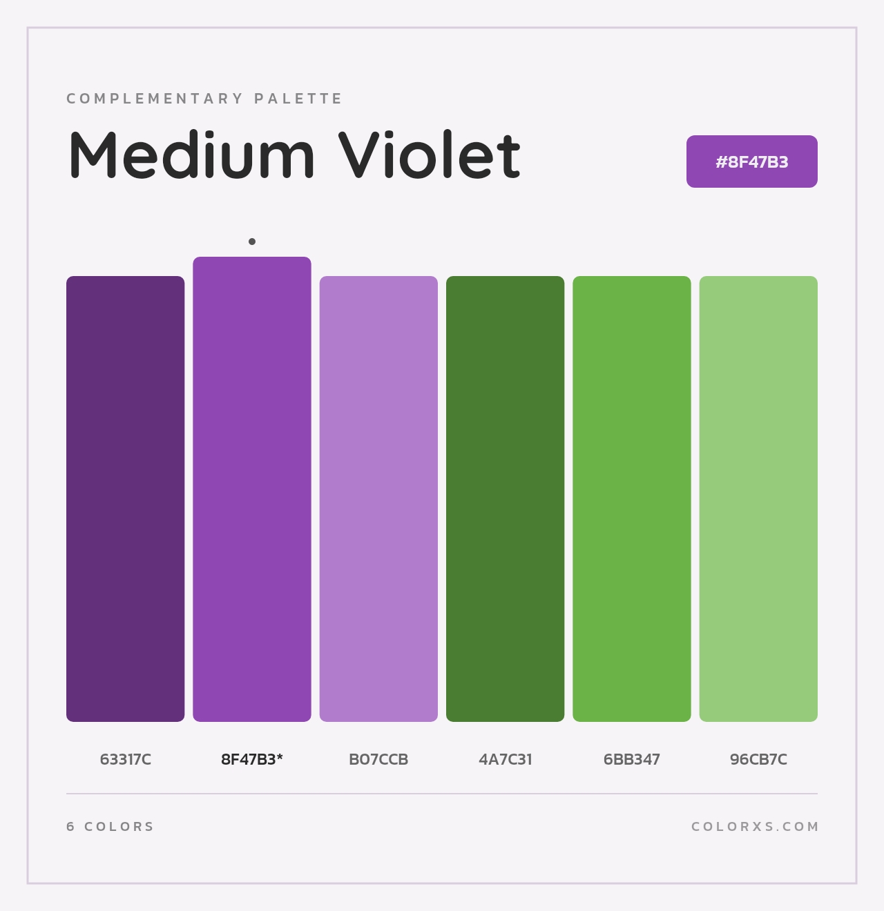 Medium Violet - Complementary Color Palette