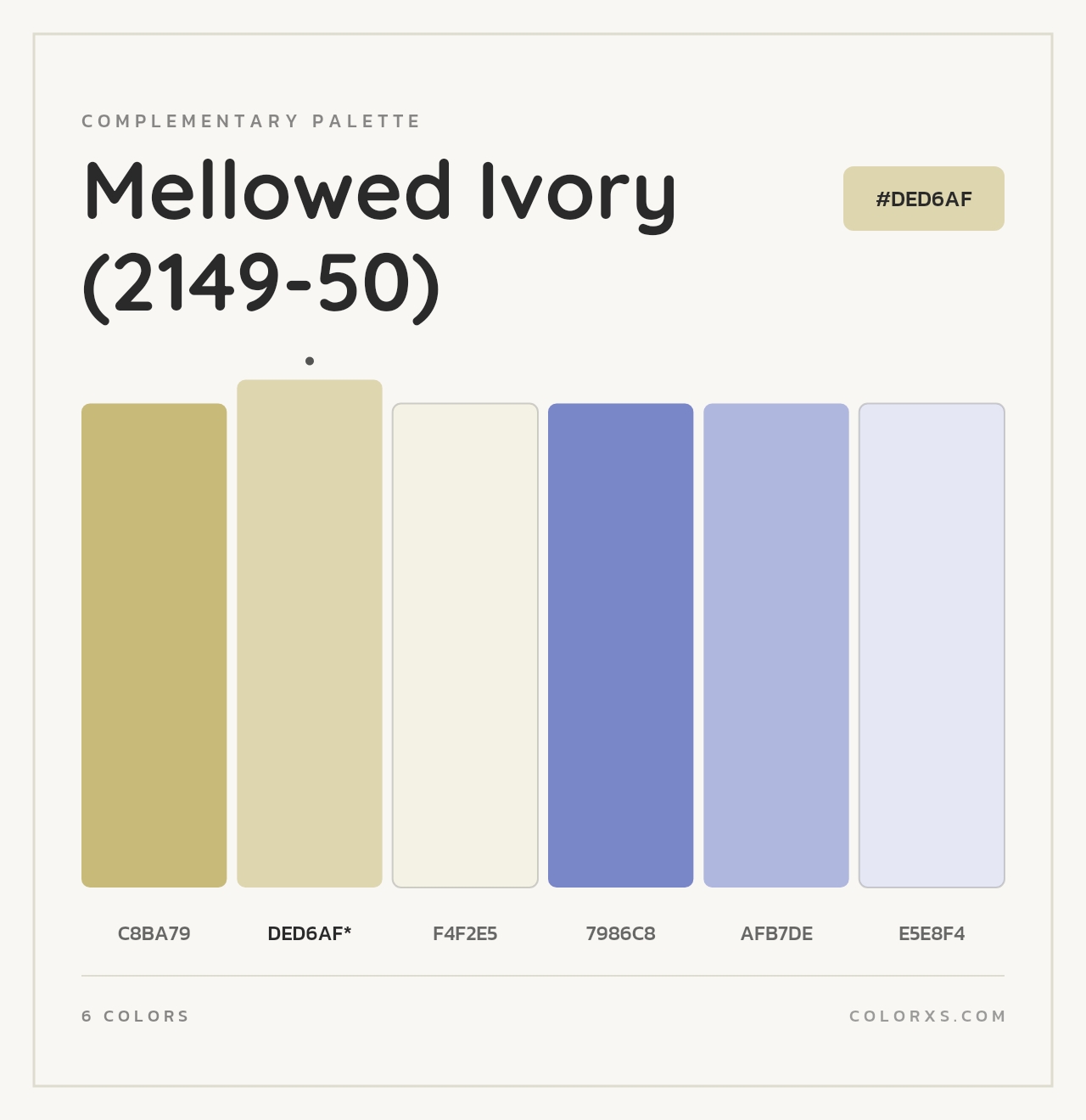 Mellowed Ivory (2149-50) - Complementary Color Palette