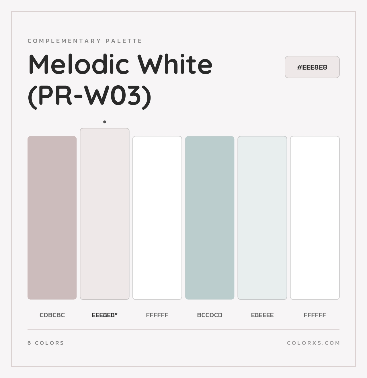 Melodic White (PR-W03) - Complementary Color Palette