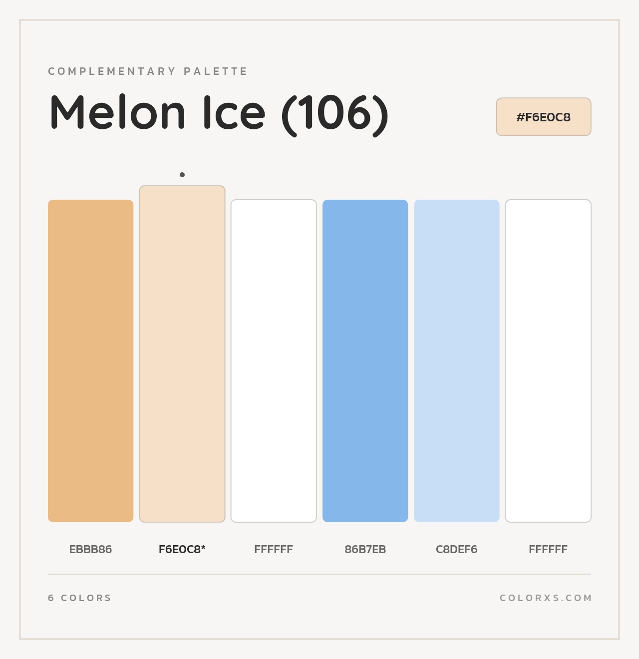 Melon Ice (106) - Complementary Color Palette