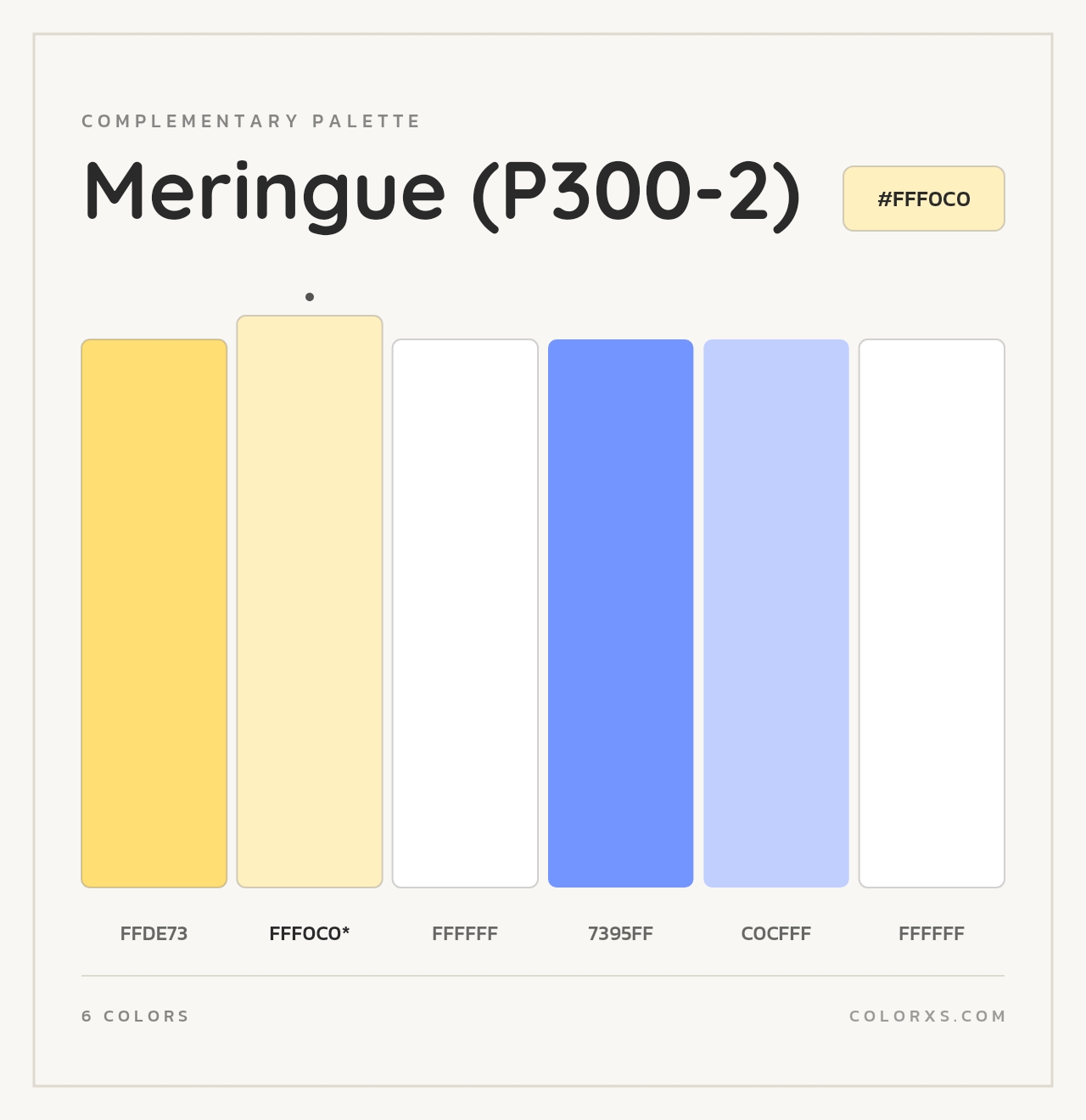 Meringue (P300-2) - Complementary Color Palette