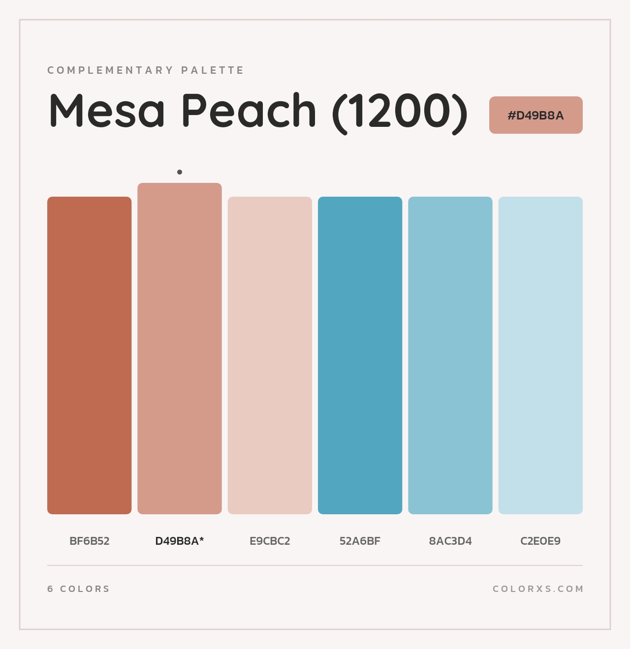 Mesa Peach (1200) - Complementary Color Palette