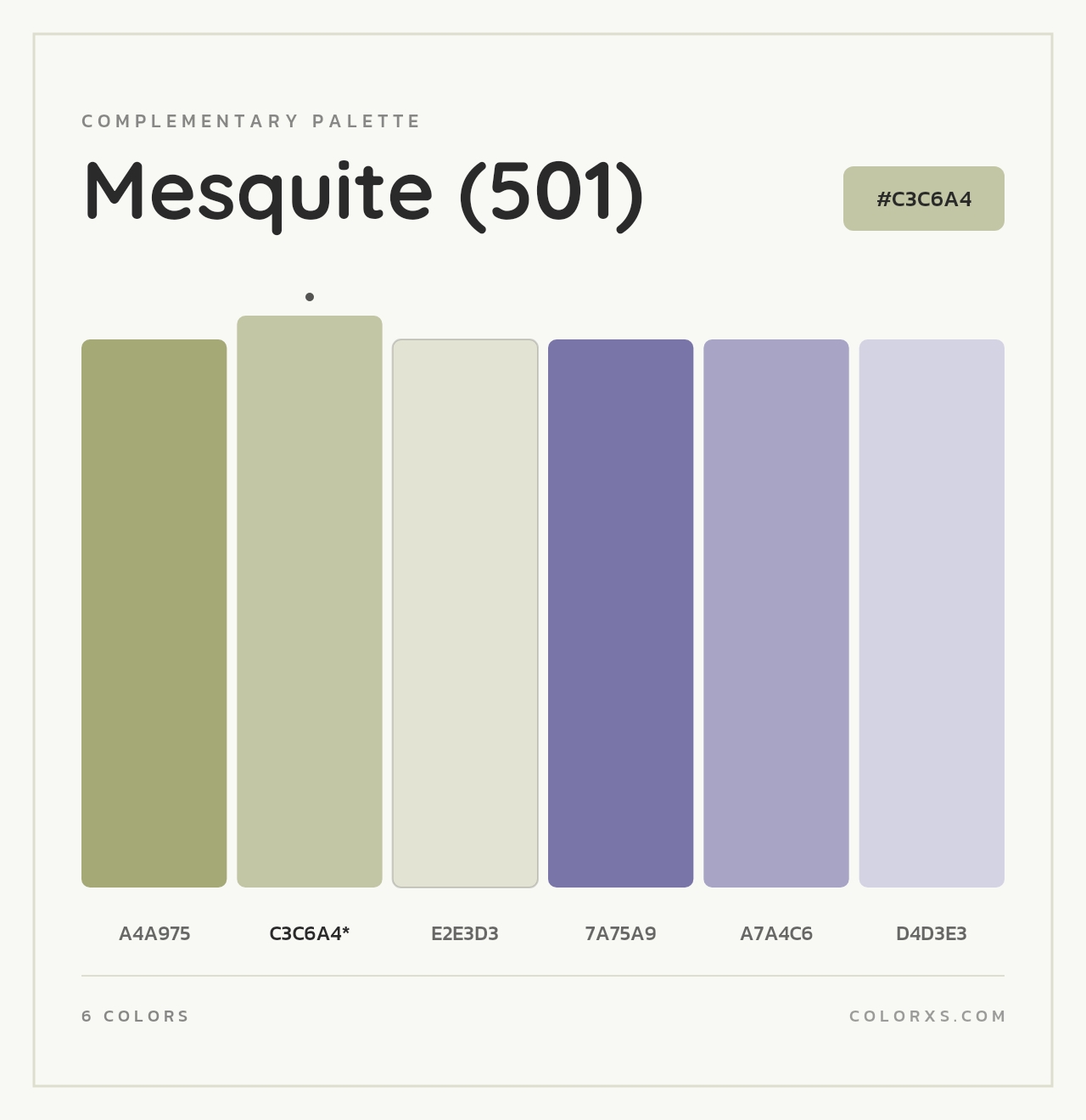 Mesquite (501) - Complementary Color Palette