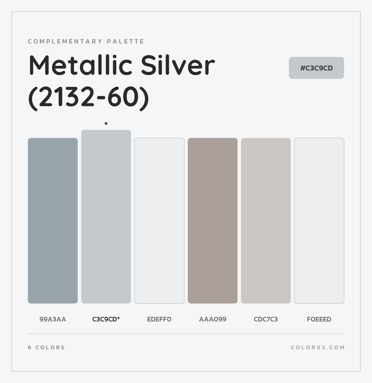 Metallic Silver (2132-60) - Complementary Color Palette