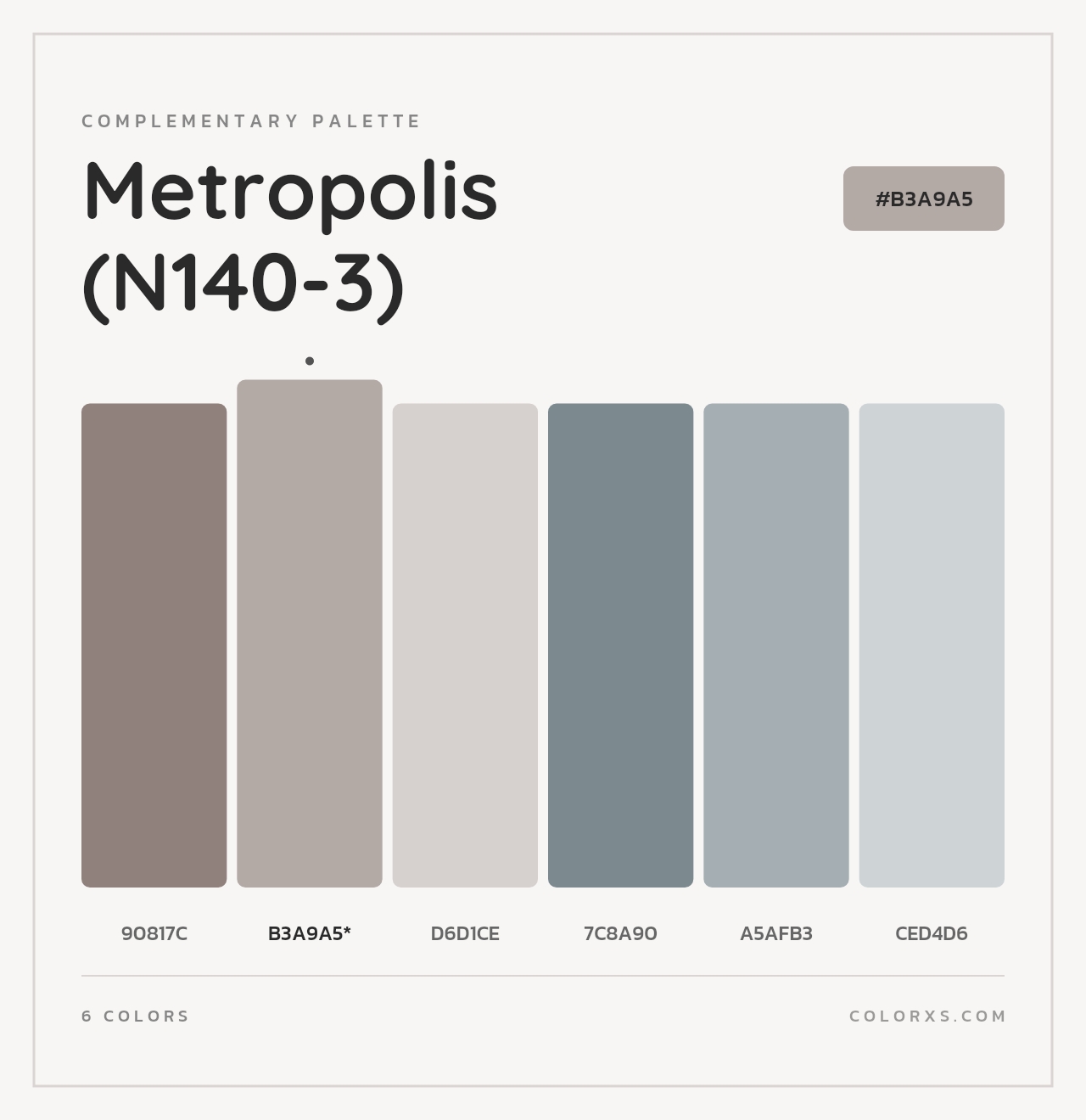 Metropolis (N140-3) - Complementary Color Palette