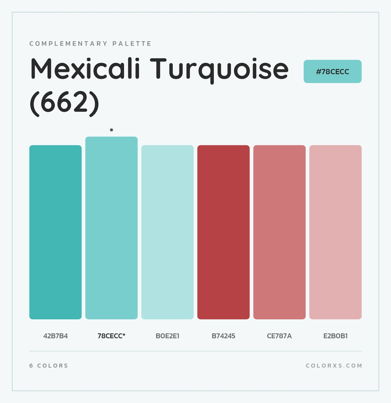 Mexicali Turquoise (662) - Complementary Color Palette