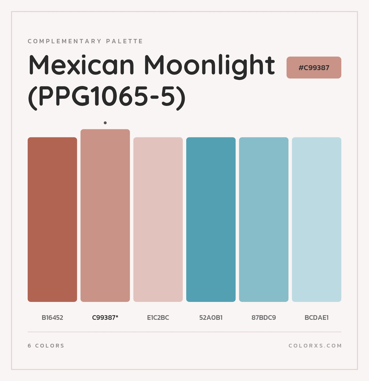 Mexican Moonlight (PPG1065-5) - Complementary Color Palette