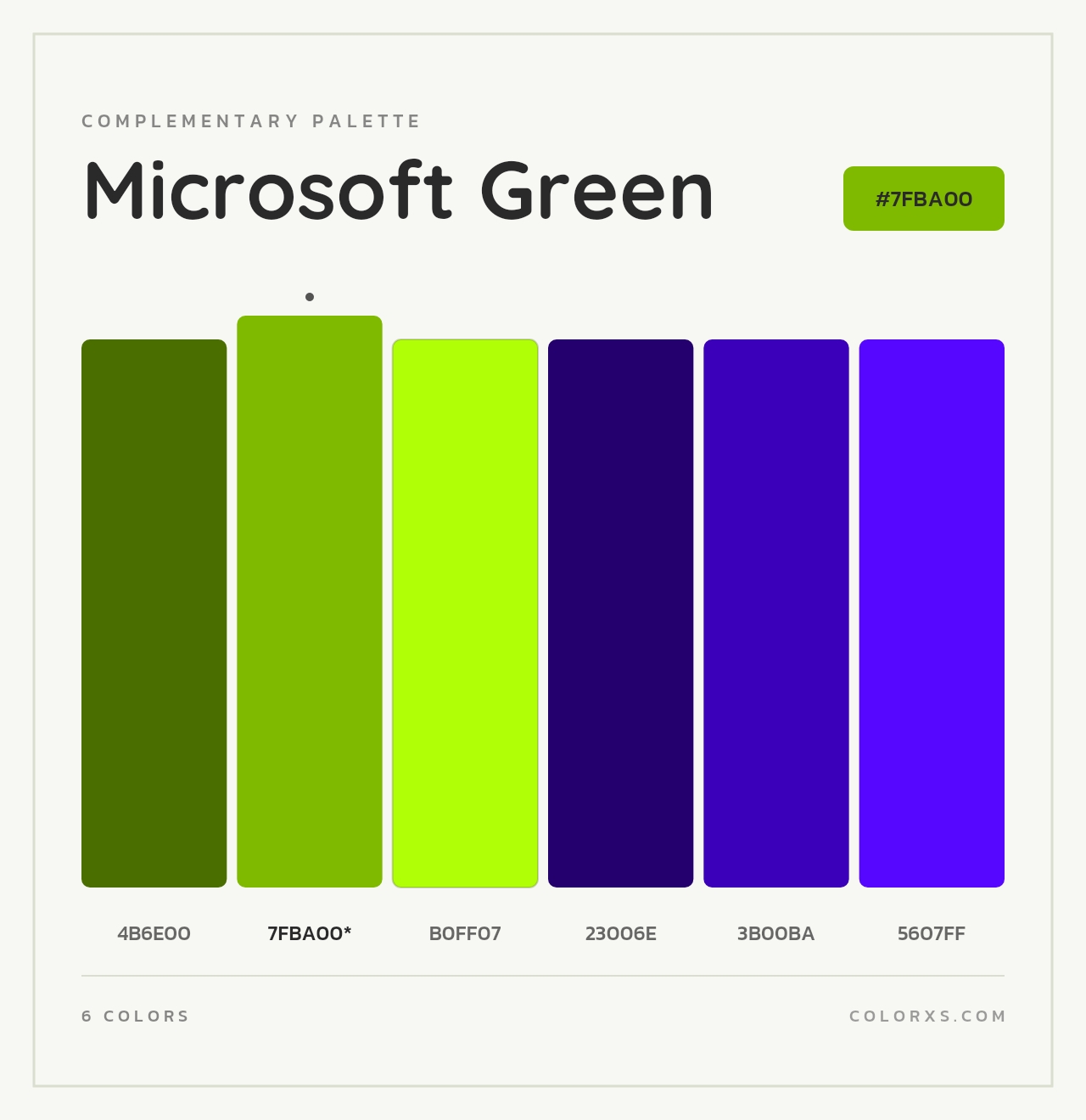 Microsoft Green - Complementary Color Palette