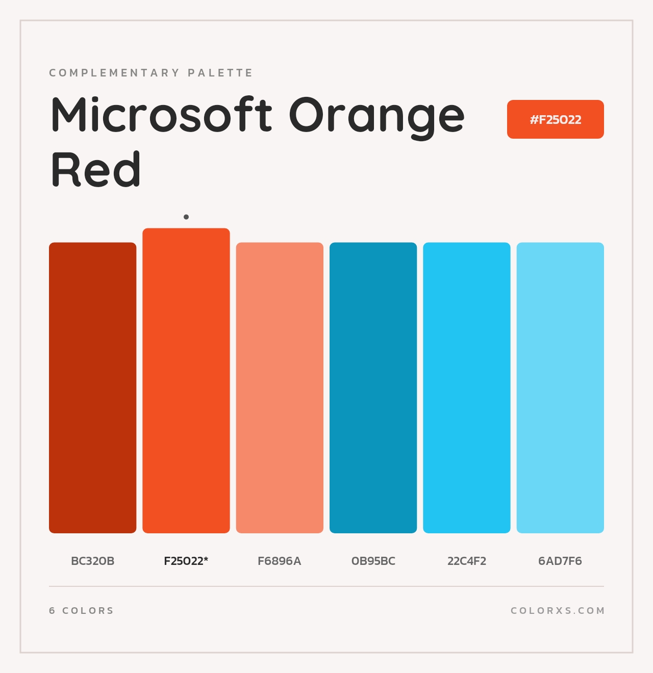 Microsoft Orange Red - Complementary Color Palette