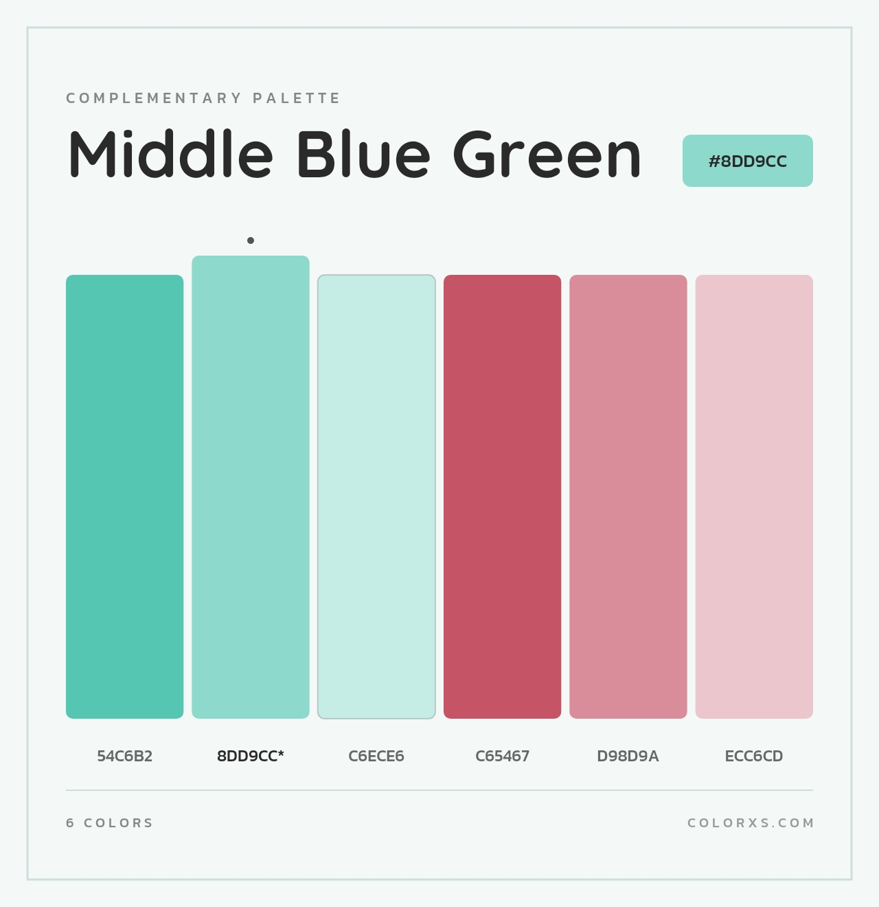 Middle Blue Green - Complementary Color Palette