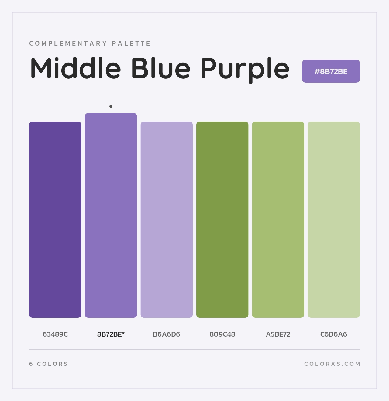 Middle Blue Purple - Complementary Color Palette