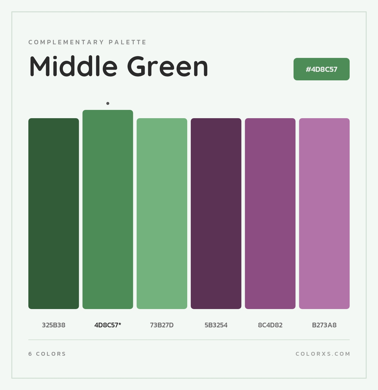 Middle Green - Complementary Color Palette