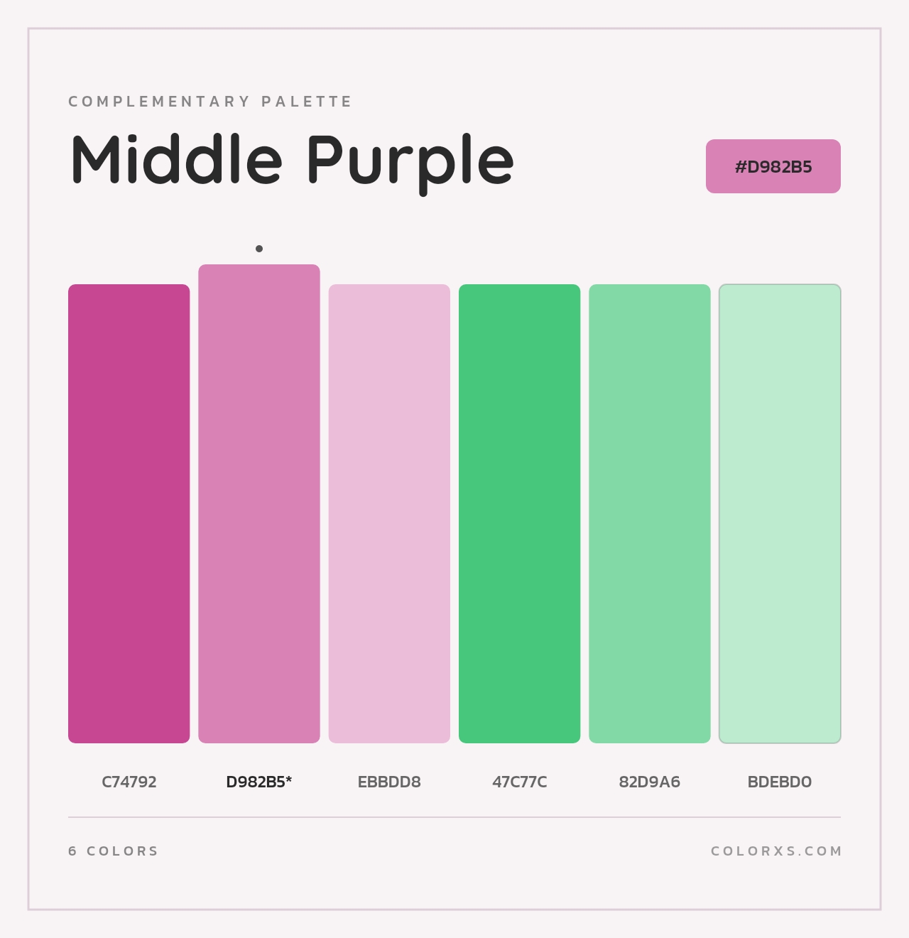 Middle Purple - Complementary Color Palette
