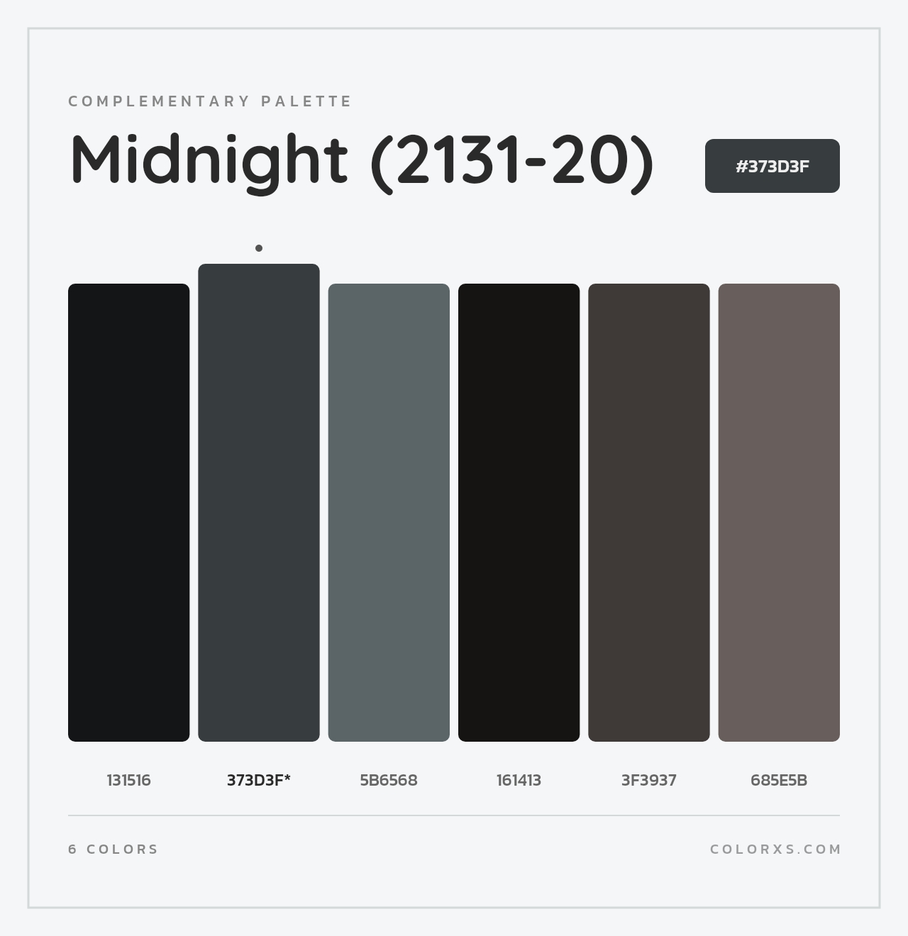 Midnight (2131-20) - Complementary Color Palette