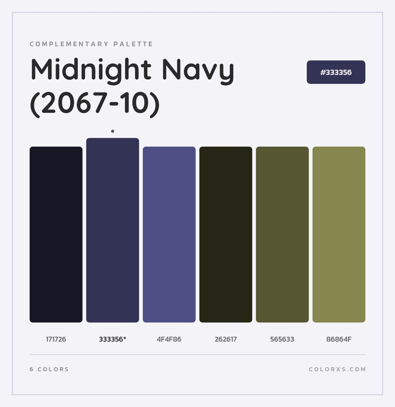 Midnight Navy (2067-10) - Complementary Color Palette