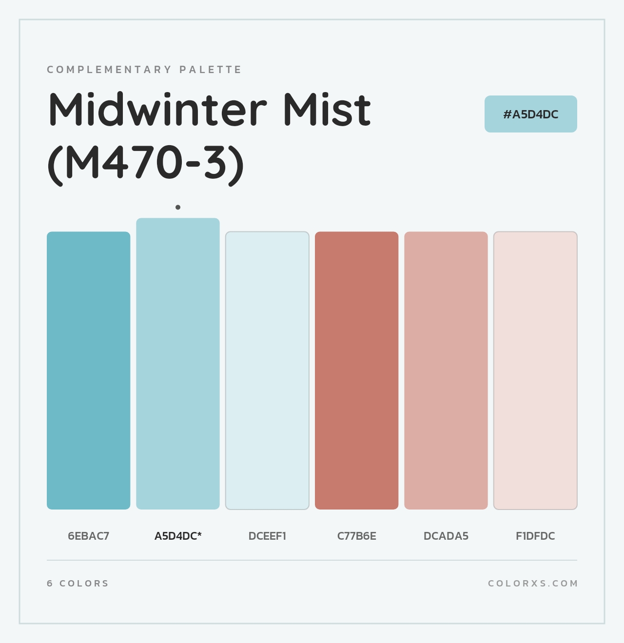 Midwinter Mist (M470-3) - Complementary Color Palette