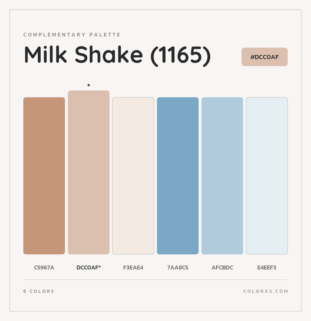 Milk Shake (1165) - Complementary Color Palette