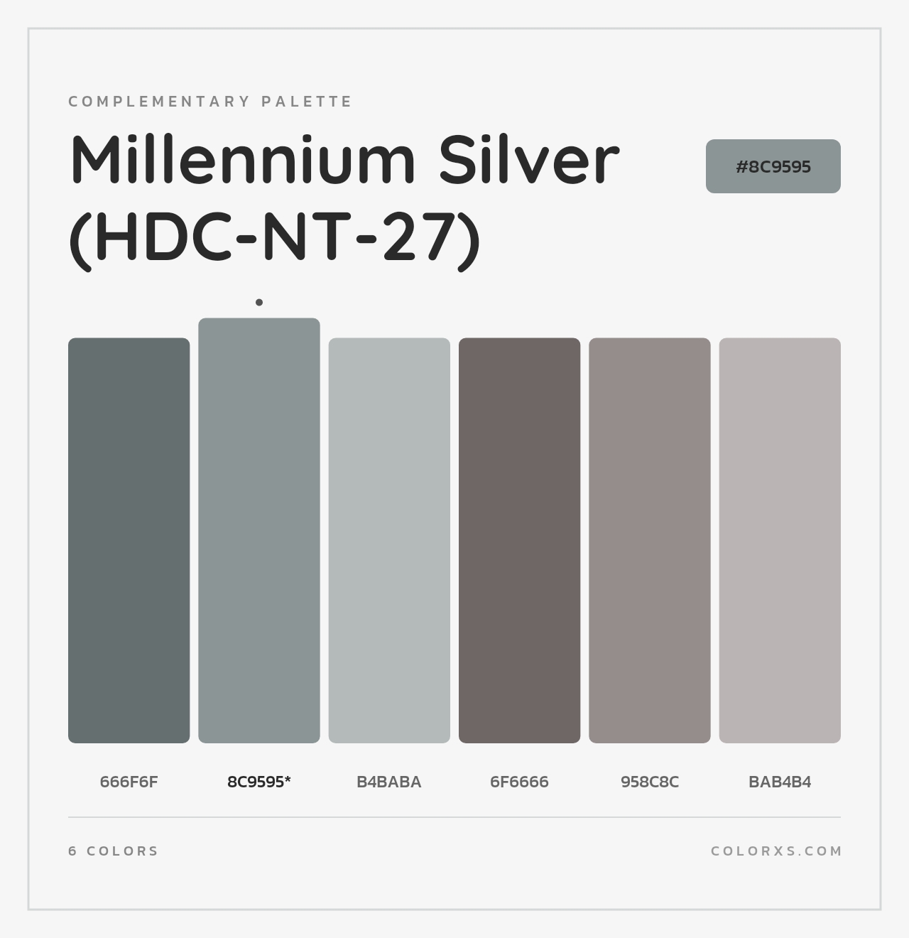 Millennium Silver (HDC-NT-27) - Complementary Color Palette