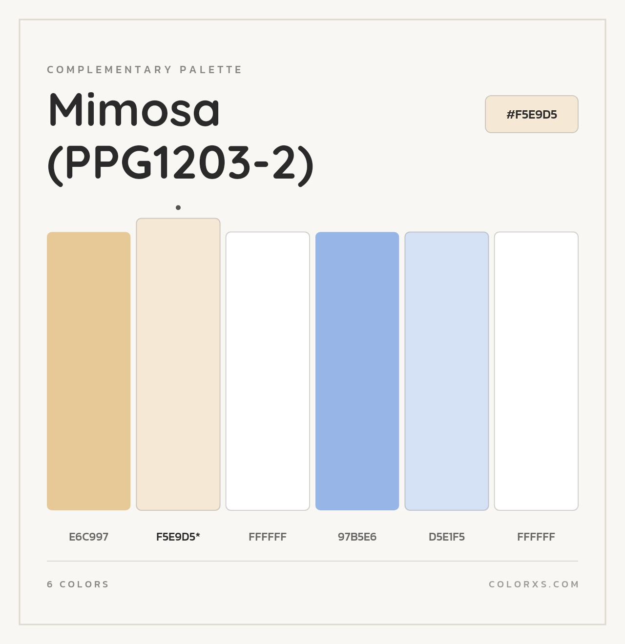 Mimosa (PPG1203-2) - Complementary Color Palette
