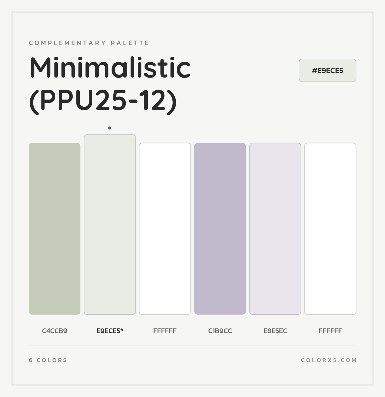 Minimalistic (PPU25-12) - Complementary Color Palette