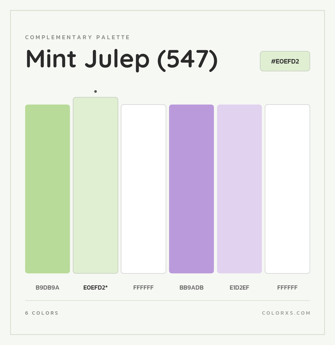Mint Julep (547) - Complementary Color Palette