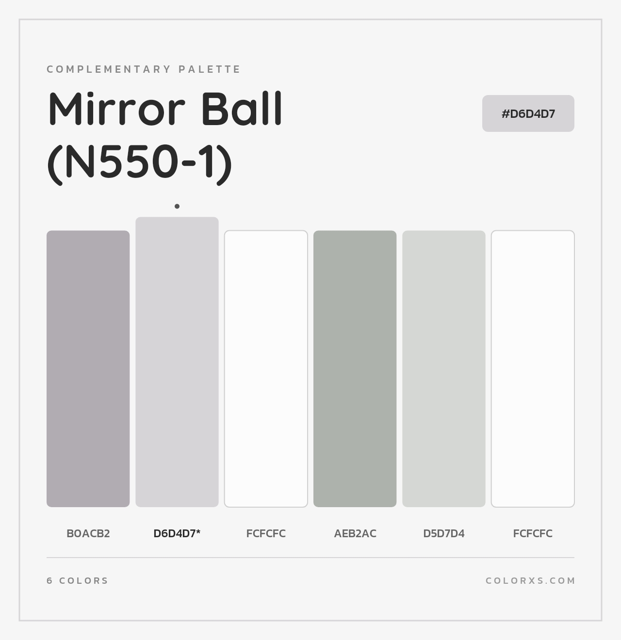 Mirror Ball (N550-1) - Complementary Color Palette
