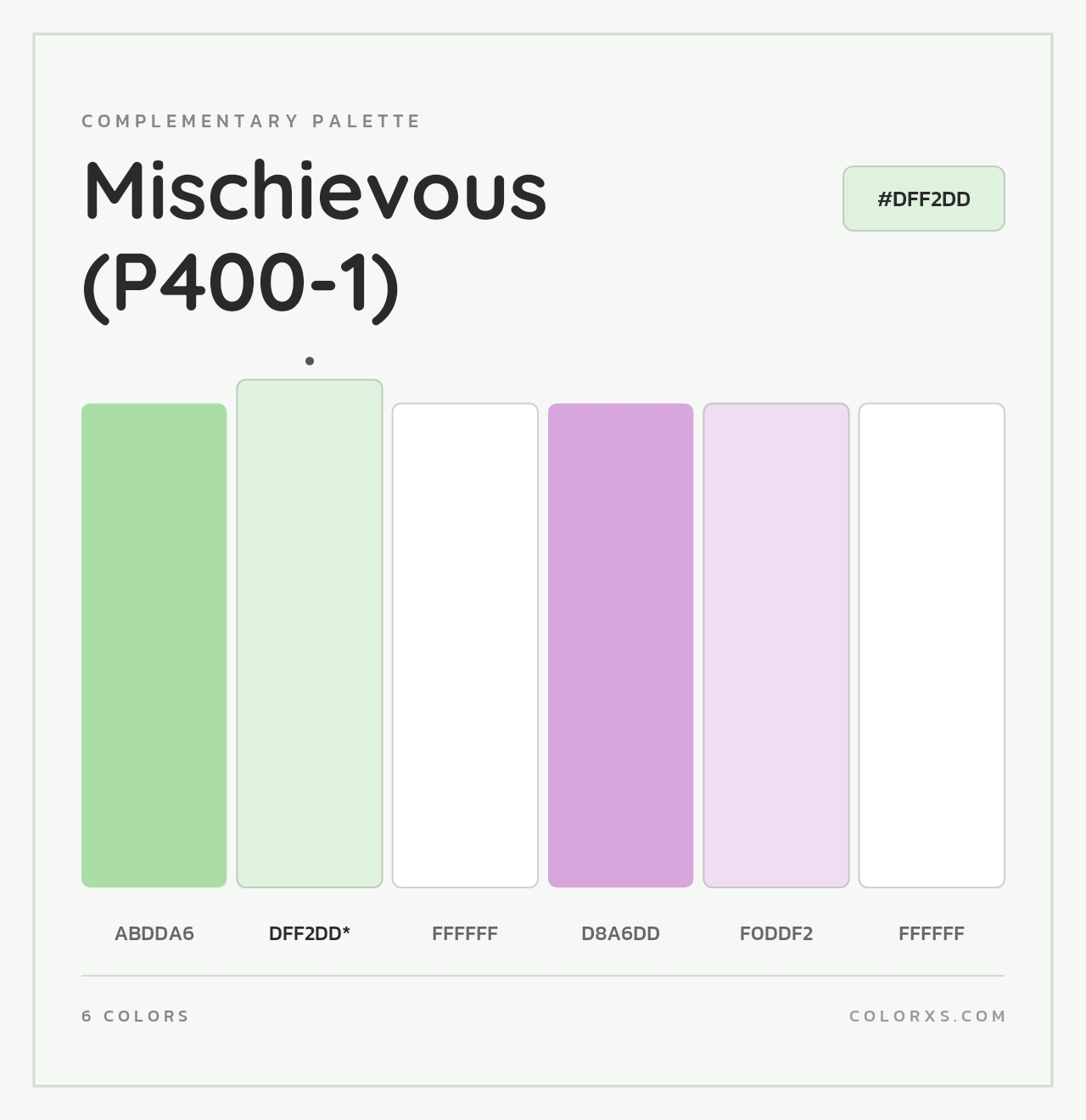 Mischievous (P400-1) - Complementary Color Palette
