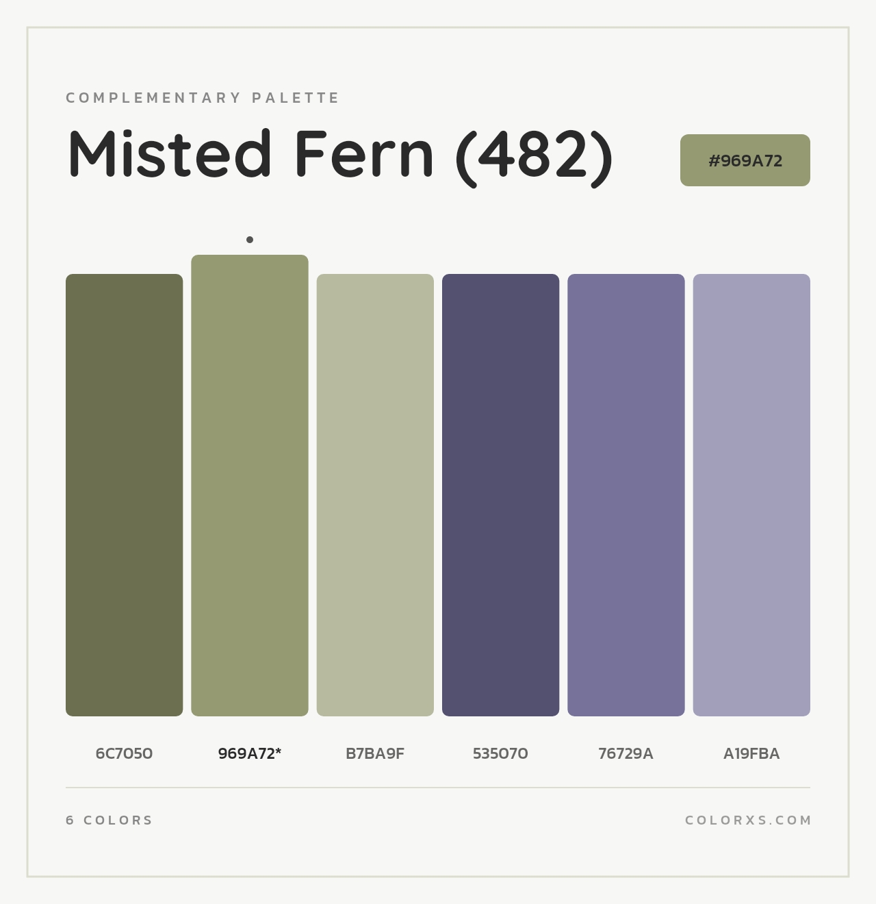 Misted Fern (482) - Complementary Color Palette