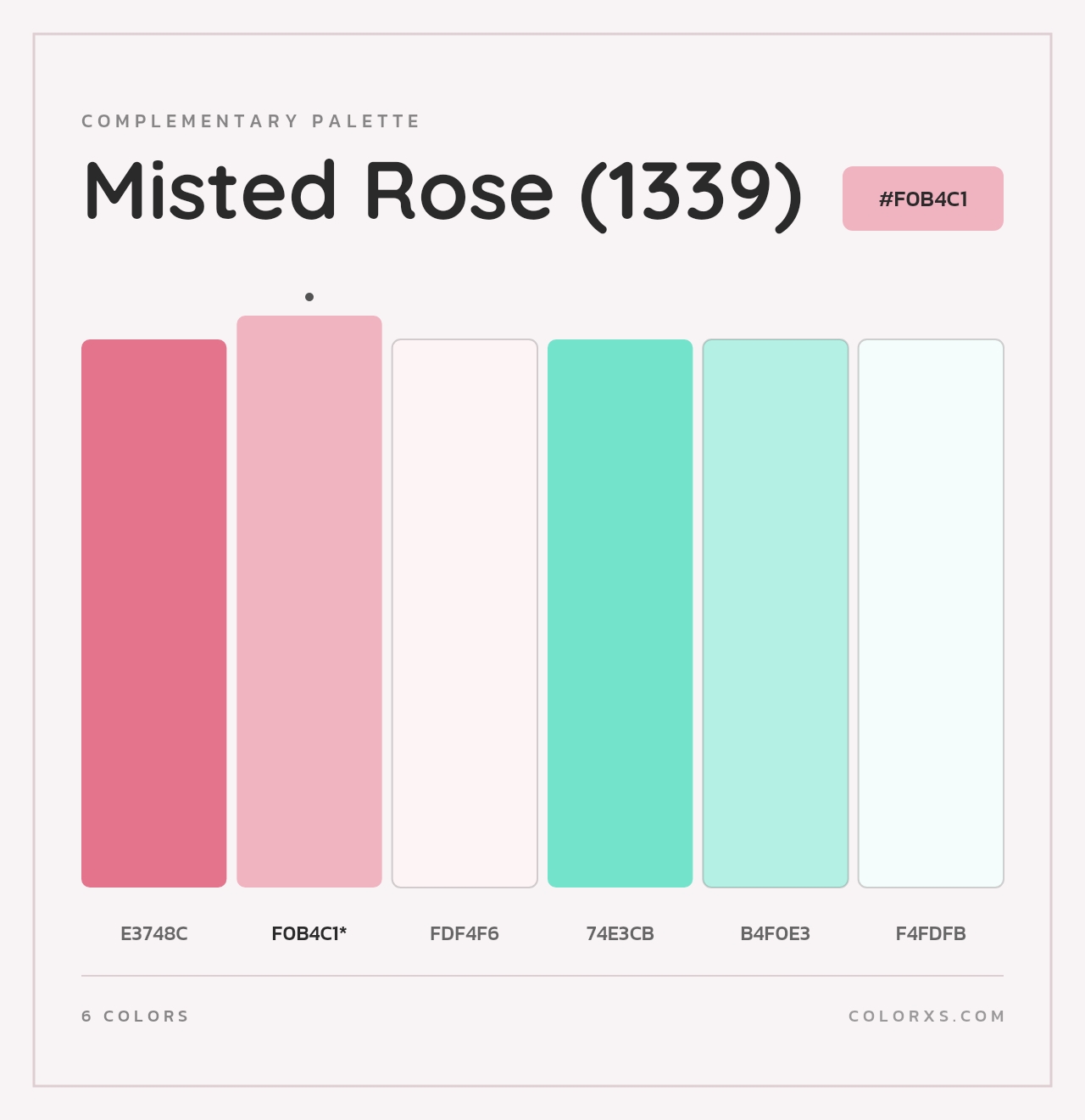 Misted Rose (1339) - Complementary Color Palette