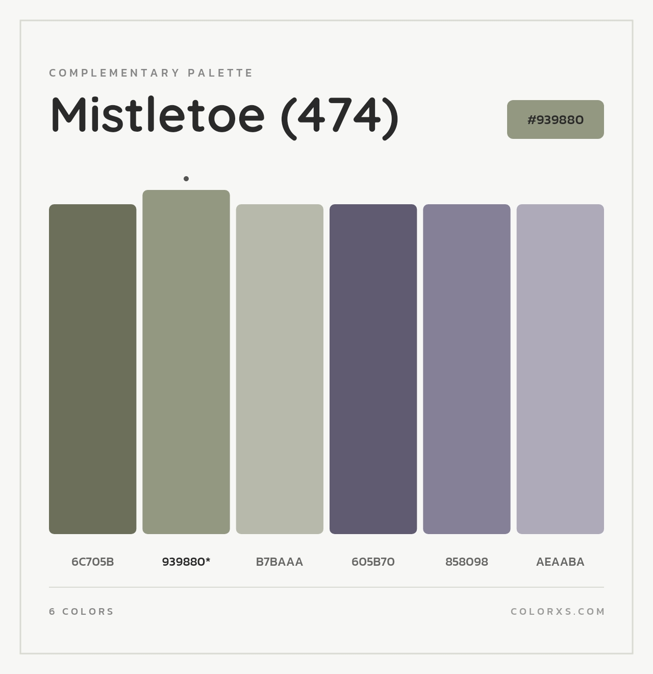 Mistletoe (474) - Complementary Color Palette