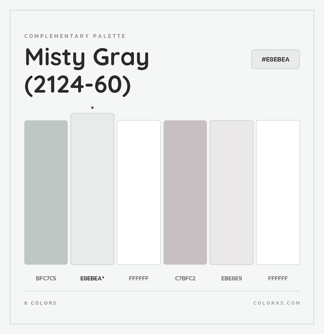Misty Gray (2124-60) - Complementary Color Palette