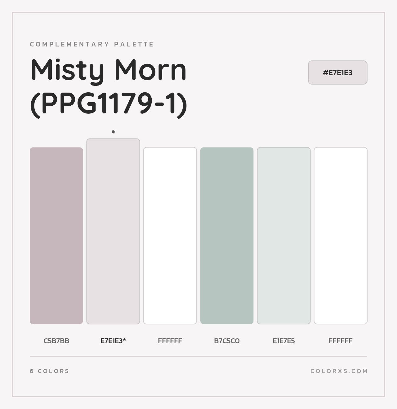 Misty Morn (PPG1179-1) - Complementary Color Palette