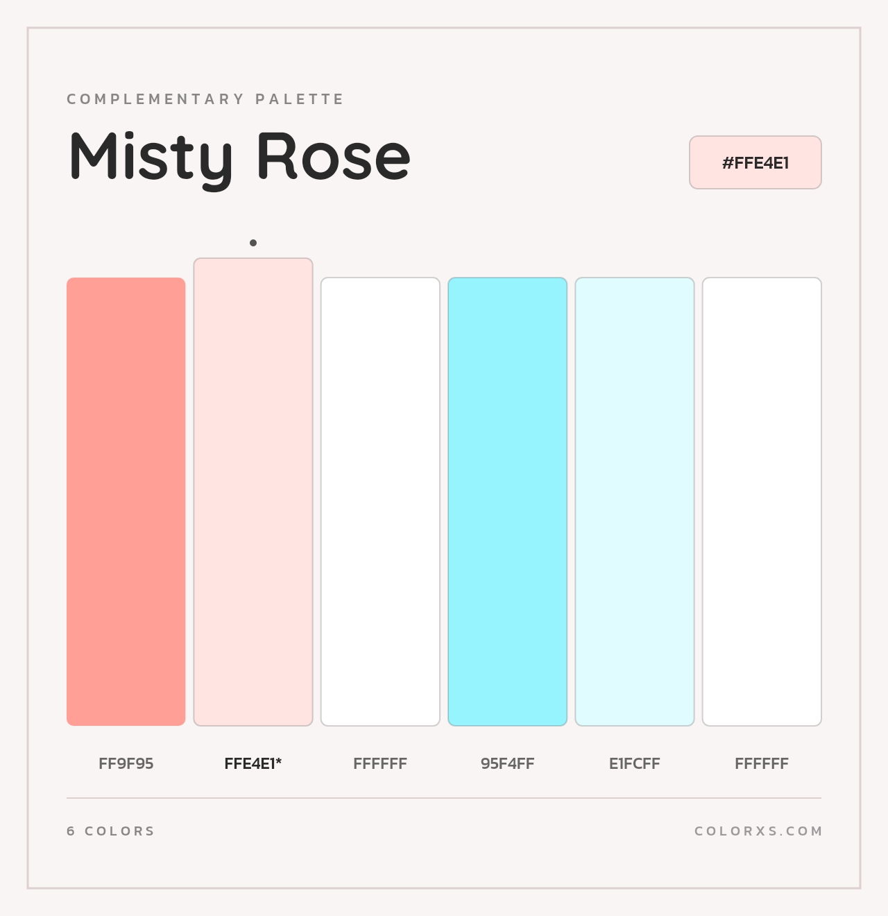 Misty Rose - Complementary Color Palette