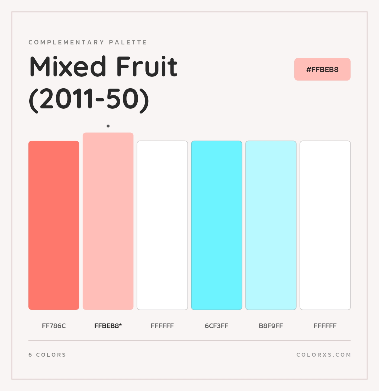 Mixed Fruit (2011-50) - Complementary Color Palette
