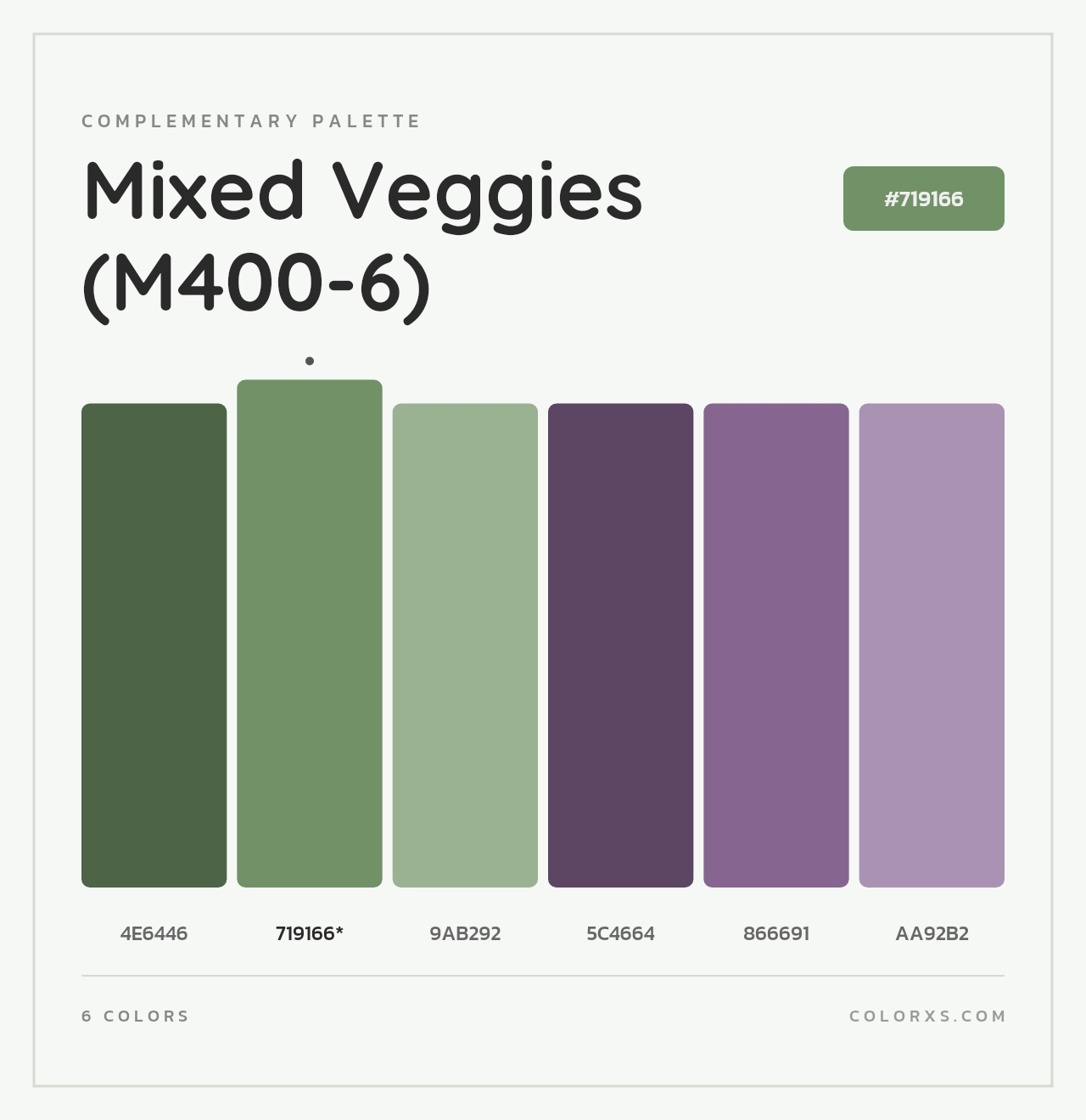 Mixed Veggies (M400-6) - Complementary Color Palette