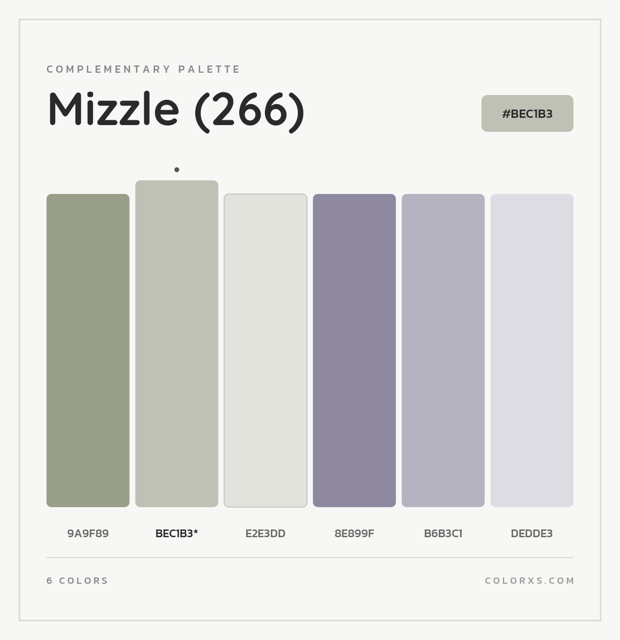 Mizzle (266) - Complementary Color Palette