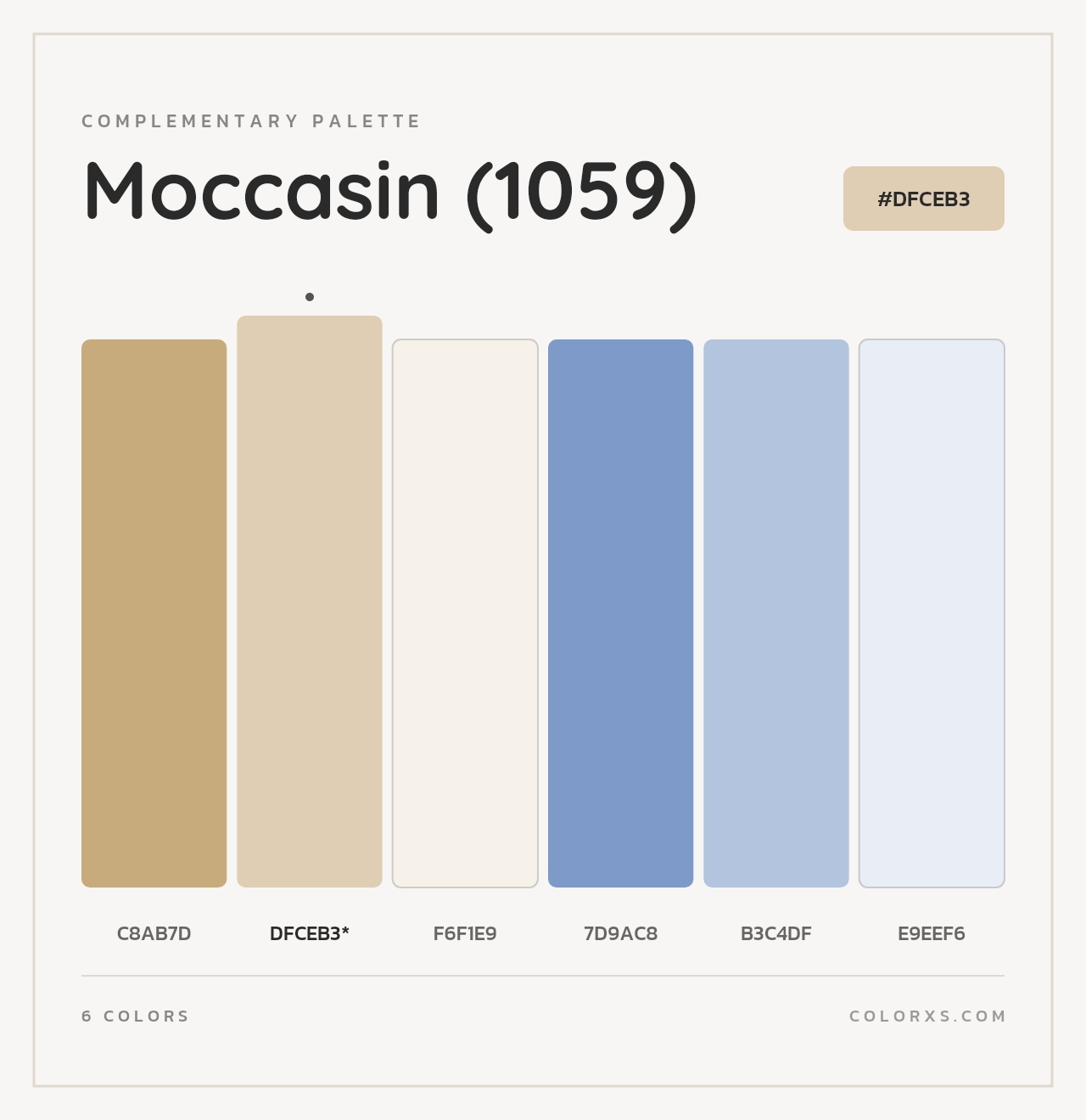 Moccasin (1059) - Complementary Color Palette