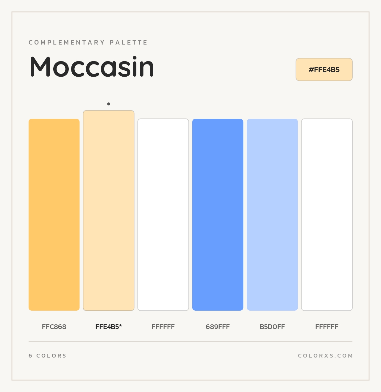 Moccasin - Complementary Color Palette