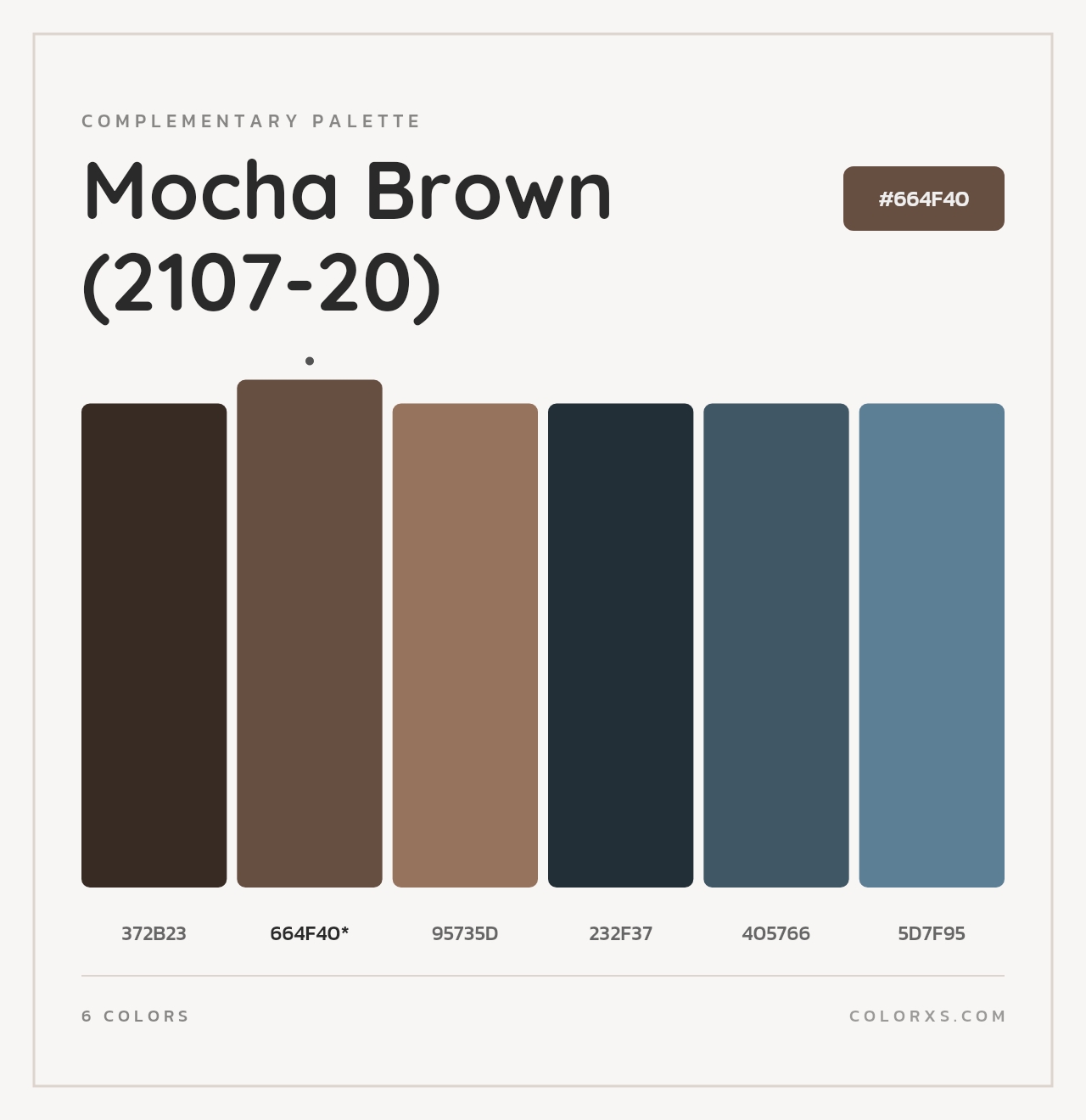 Mocha Brown (2107-20) - Complementary Color Palette
