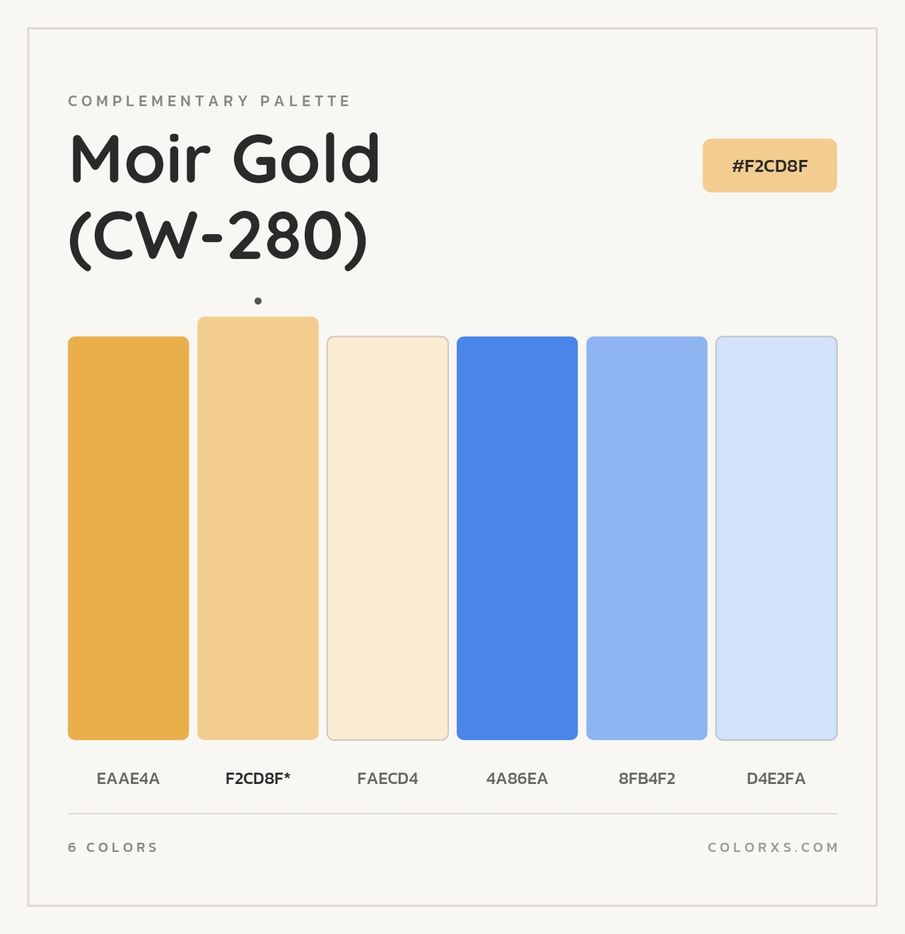 Moir Gold (CW-280) - Complementary Color Palette