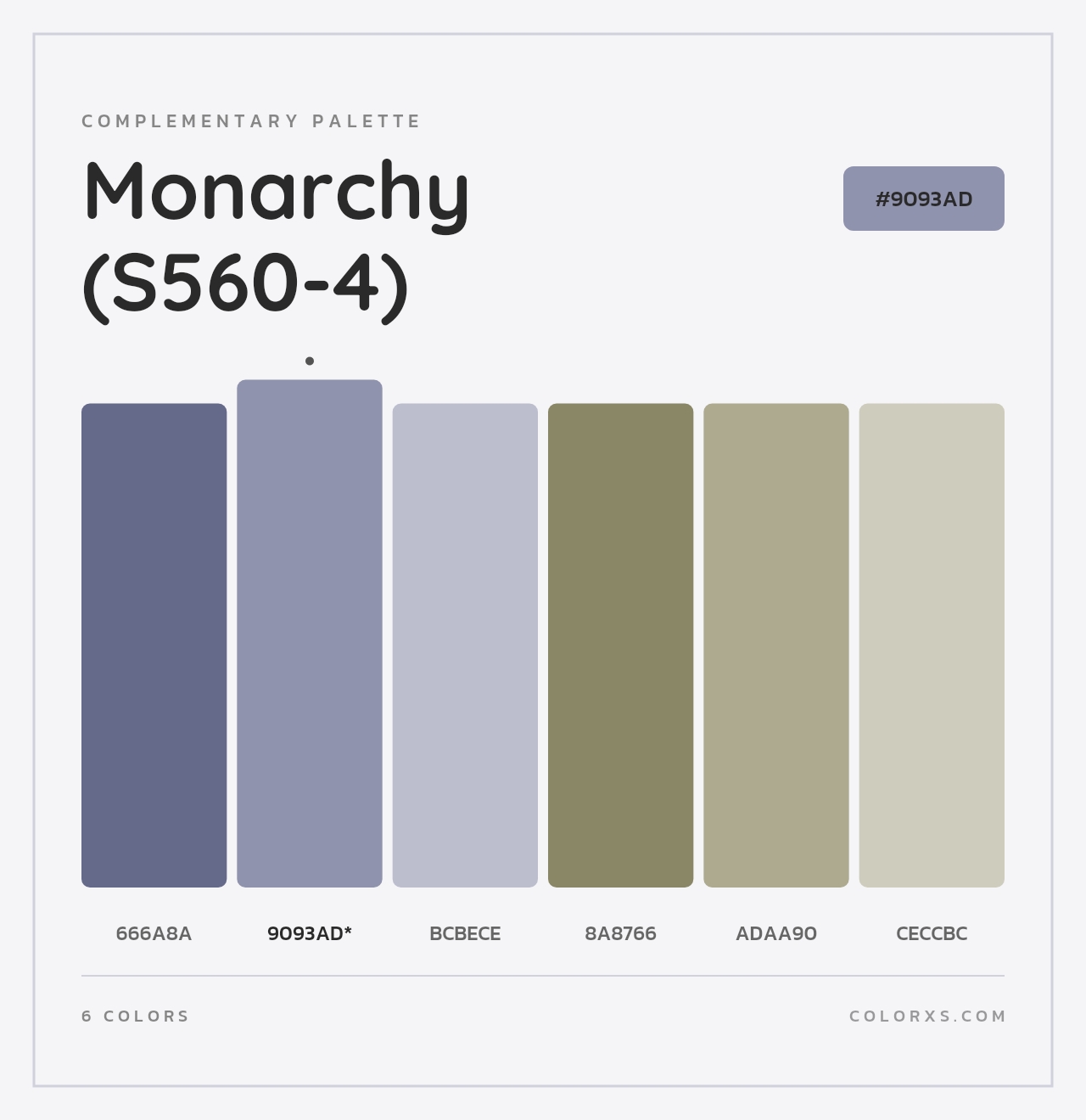 Monarchy (S560-4) - Complementary Color Palette