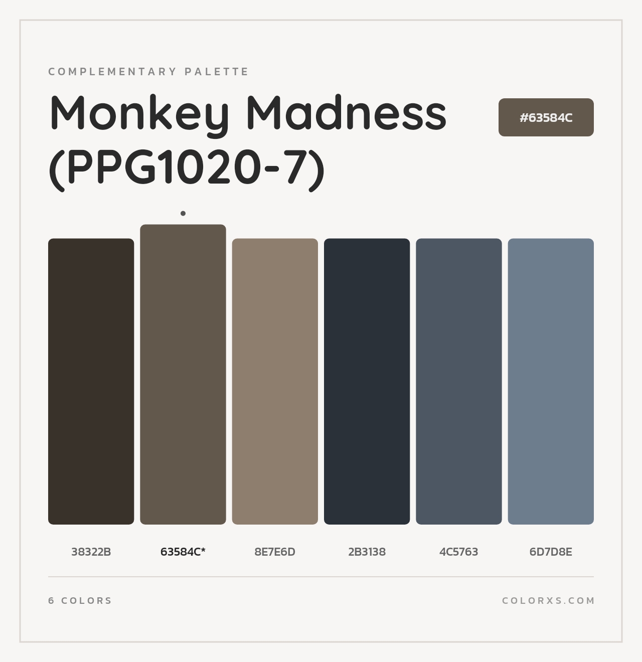 Monkey Madness (PPG1020-7) - Complementary Color Palette