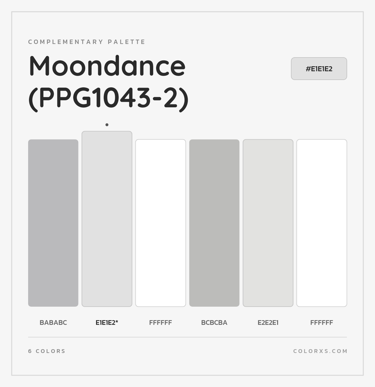 Moondance (PPG1043-2) - Complementary Color Palette