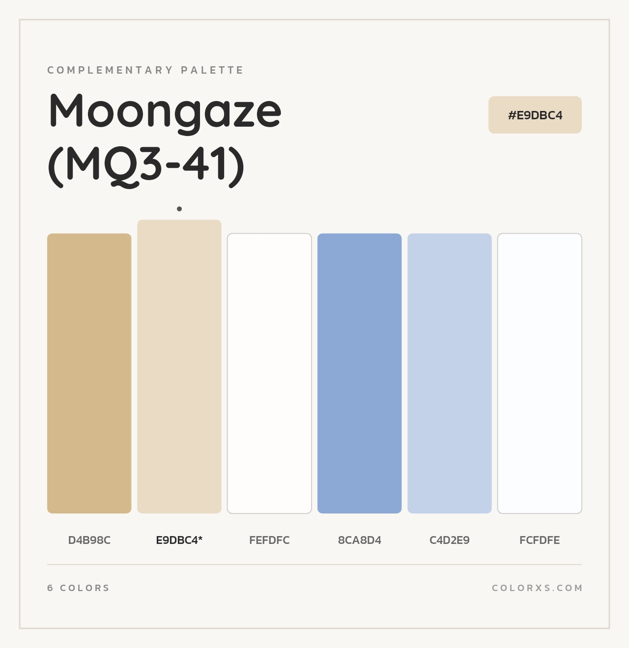 Moongaze (MQ3-41) - Complementary Color Palette
