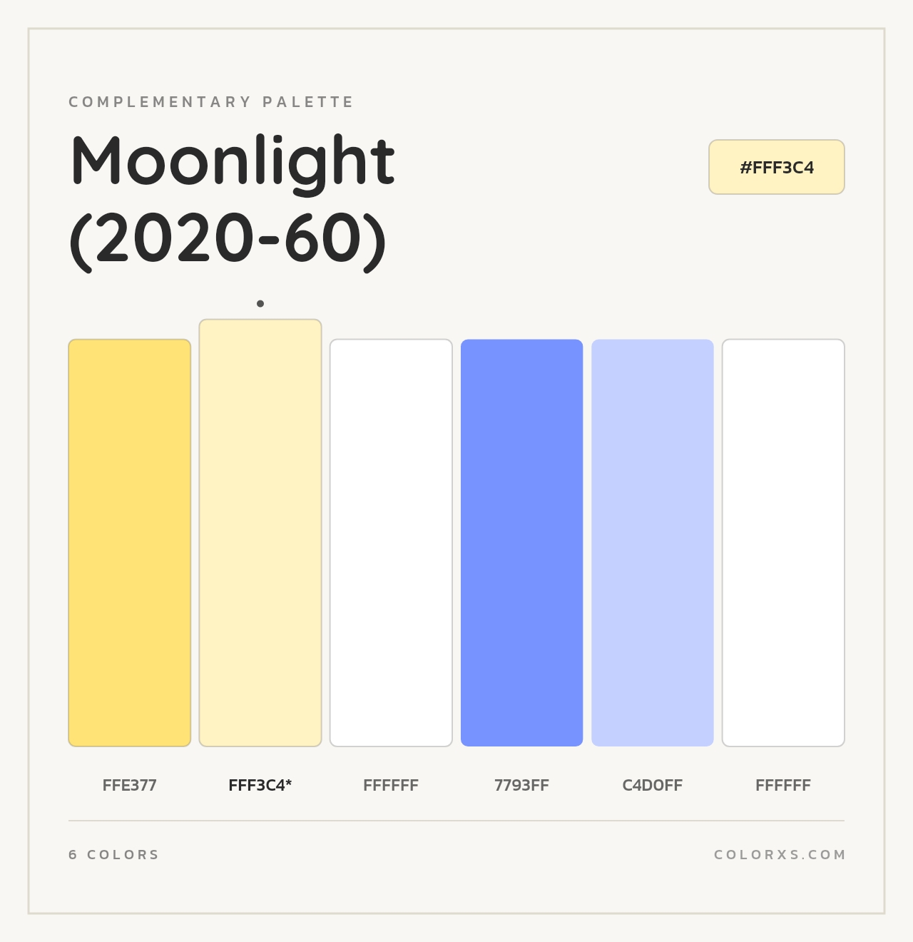Moonlight (2020-60) - Complementary Color Palette