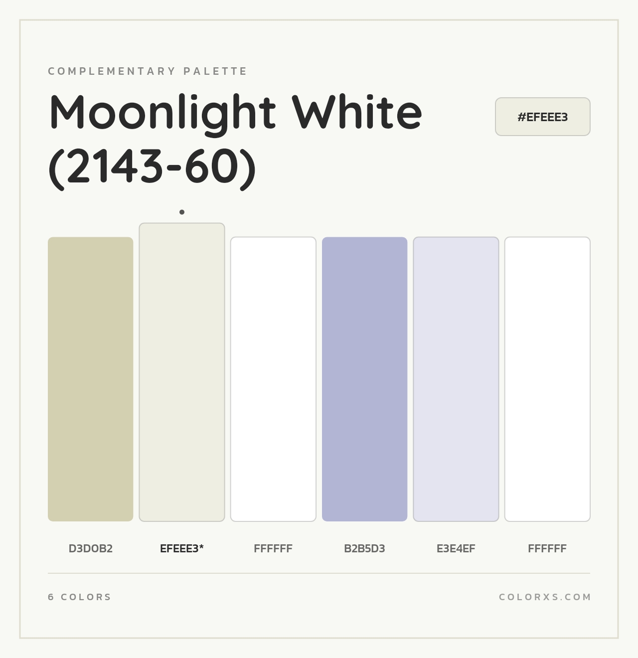 Moonlight White (2143-60) - Complementary Color Palette