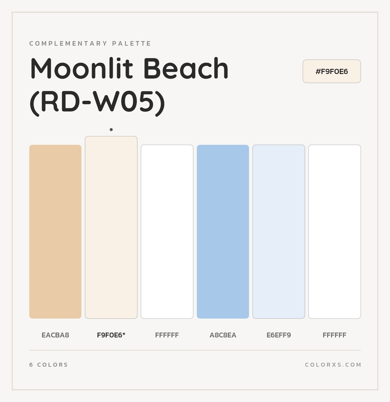 Moonlit Beach (RD-W05) - Complementary Color Palette