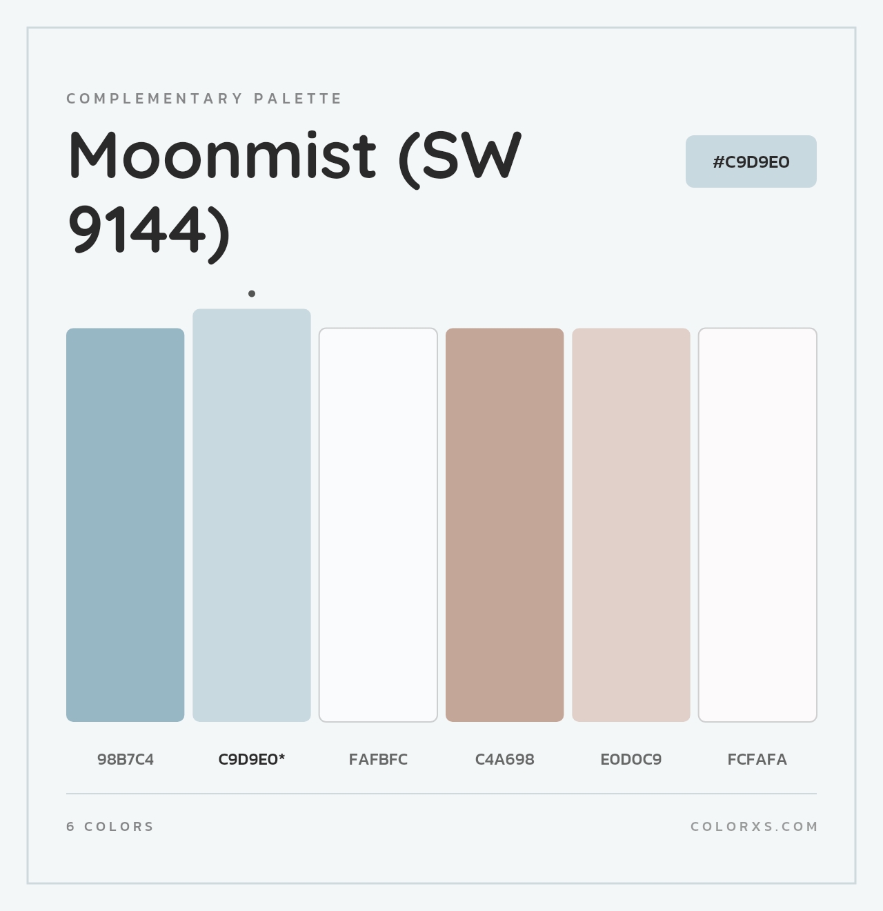 Moonmist (SW 9144) - Complementary Color Palette