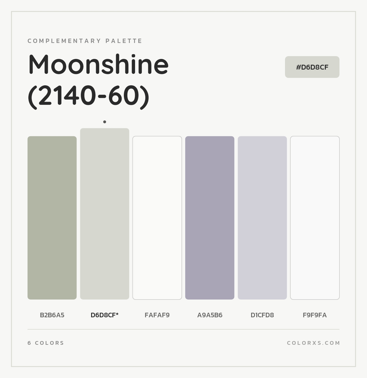 Moonshine (2140-60) - Complementary Color Palette