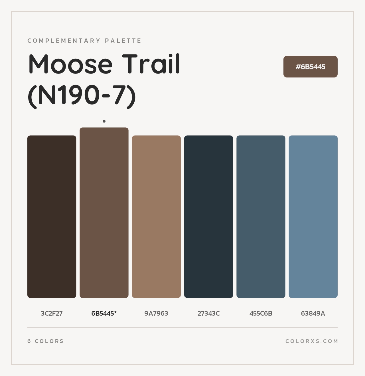 Moose Trail (N190-7) - Complementary Color Palette